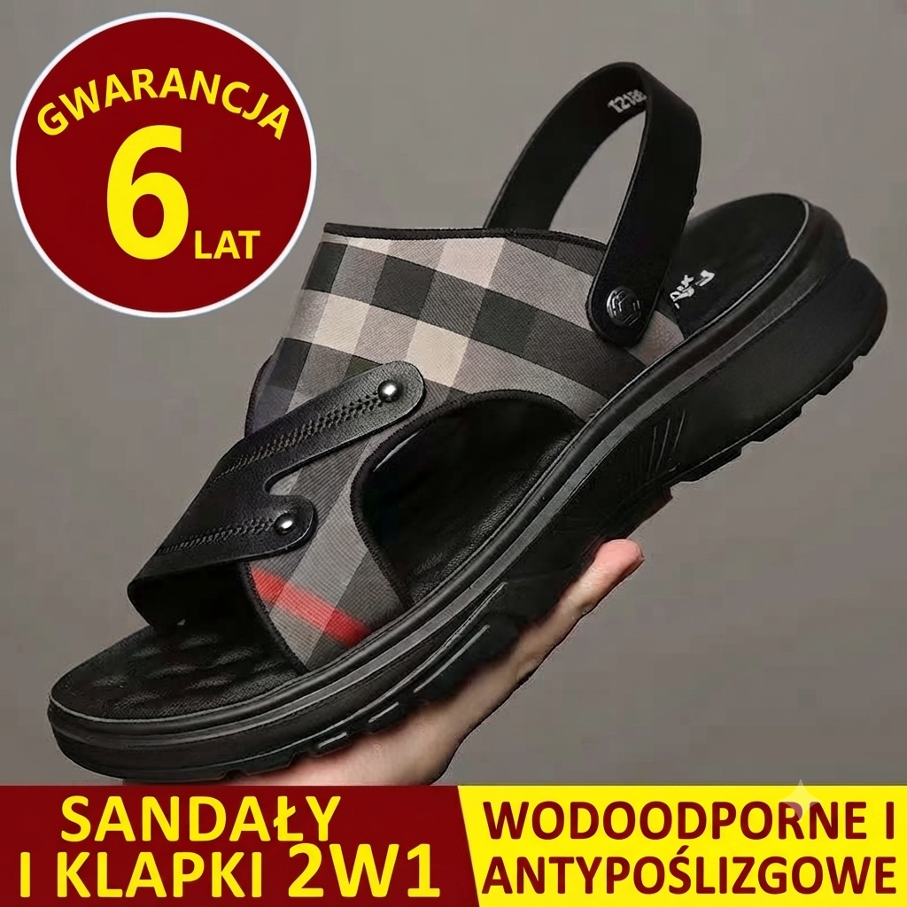 【2 w 1】Letnie nowe sandały ze skóry naturalnej, miękka cholewka i elastyczna podeszwa