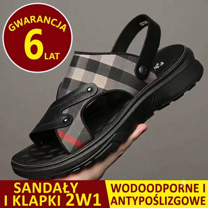 【2 w 1】Letnie nowe sandały ze skóry naturalnej, miękka cholewka i elastyczna podeszwa