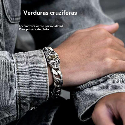 ✨🔥Pulsera de tanque lisa y sencilla estilo punk con personalidad para hombres europeos y americanos de verano 2025, Estilo punk urbano, hecho a mano, aspecto único.