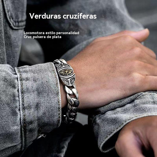 ✨🔥Pulsera de tanque lisa y sencilla estilo punk con personalidad para hombres europeos y americanos de verano 2025, Estilo punk urbano, hecho a mano, aspecto único.