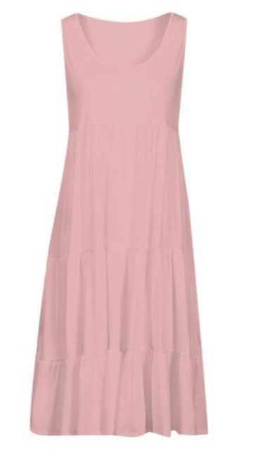 👗 【S-5XL】 Prosta sukienka w jednolitym kolorze ✅️Płatność przy odbiorze