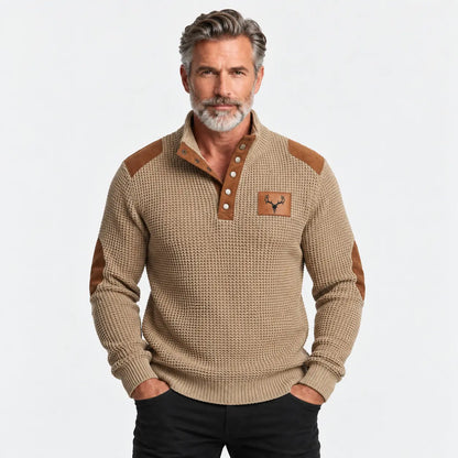 🔥【S-5XL】 Męska koszulka z długim rękawem i stójką – styl casual na jesień/zimę