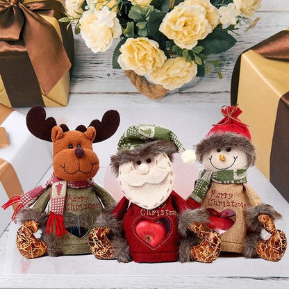 🔥Worek prezentowy Świętego Mikołaja, świąteczny bestseller! Możesz włożyć prezenty do worka z pluszową zabawką.