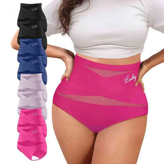 🌸✨ Bielizna modelująca brzuch w dużym rozmiarze z wysokim stanem i skrzyżowanymi plecami【50% taniej】
