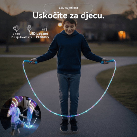 🏃【Kupite 2, dobijte 2 gratis】🌈 LED svjetleće uže za preskakanje za djecu