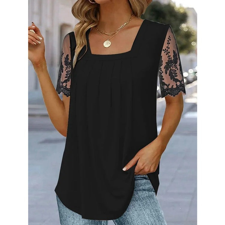 🔥🔥【Descuento por tiempo limitado】【S-5XL】🎉Tejido de seda, suave para la piel y no irritante; el ribete de encaje añade un toque de carácter y garantiza la transpirabilidad.