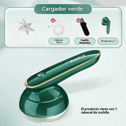 👚🧶 Quitapelusas eléctrico portátil multifuncional: elimina pelusas profesionalmente en prendas de lana, punto y algodón, dejando la ropa como nueva