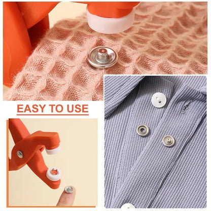 👕Alicates de instalación + 150 botones🧵 Pinza para Colocar Botones sin Coser + 150 botones Incluidos – ¡ Repara tu Ropa en Segundos! ✨