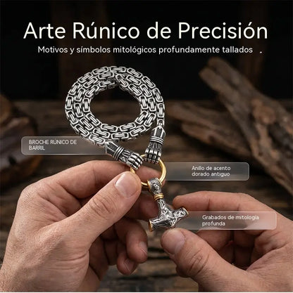 ⚡ 50% de descuento 🔥 Collar con martillo vikingo de Thor