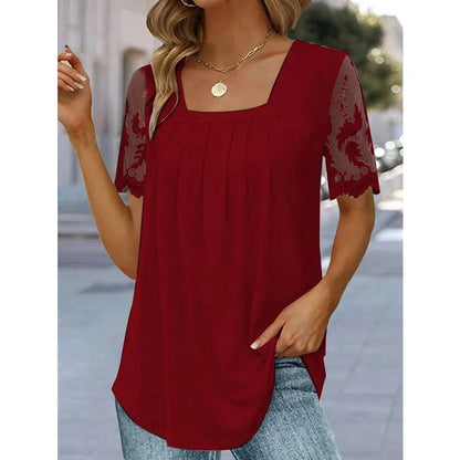🔥🔥【Descuento por tiempo limitado】【S-5XL】🎉Tejido de seda, suave para la piel y no irritante; el ribete de encaje añade un toque de carácter y garantiza la transpirabilidad.
