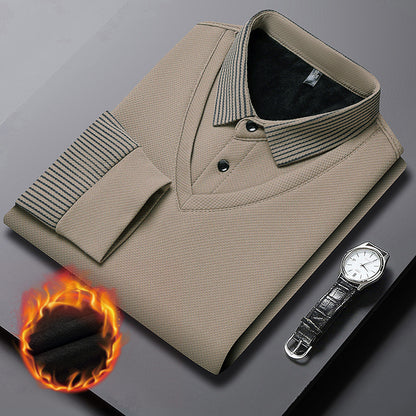 【M-4XL】 Polo majica dvodijelnog izgleda s prugama u stilu imitacije patchworka