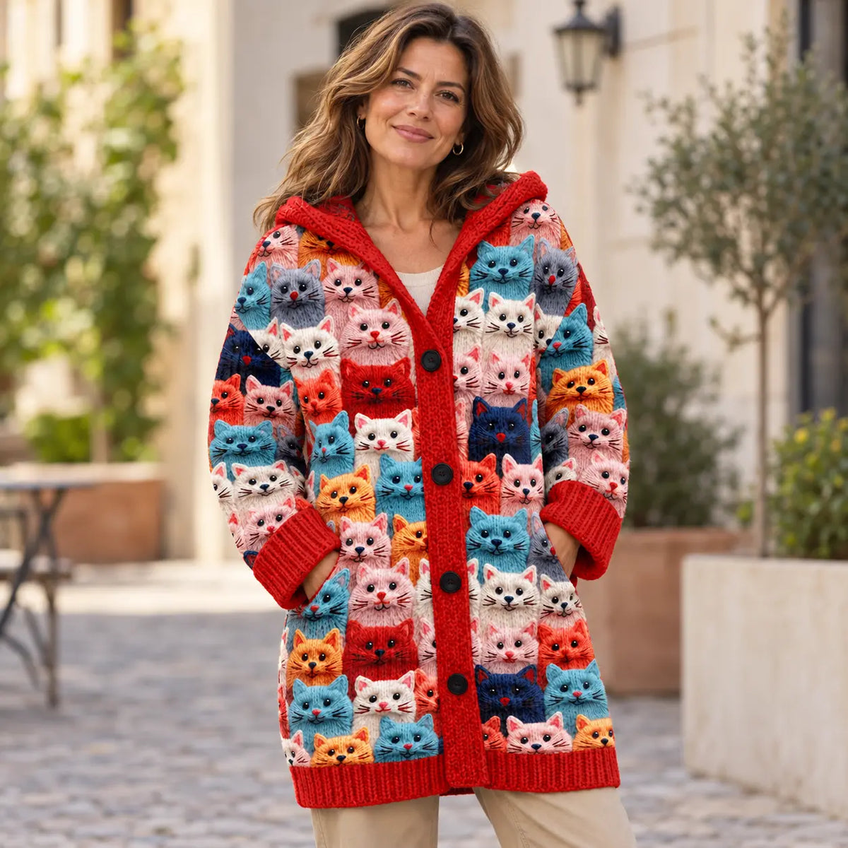 ✨✨ Ostatni dzień – 50% taniej【S–6XL】✨ Elegancka damska ocieplana kurtka zimowa z kapturem i nadrukiem