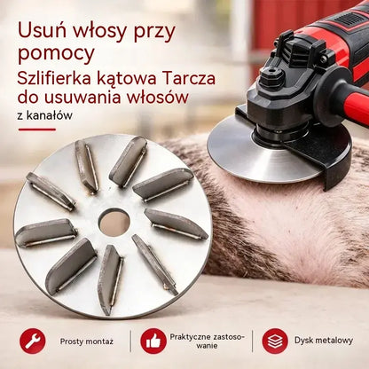 🔧🪚 Tarcza ze stali nierdzewnej do usuwania szczeciny (do szlifierki kątowej) | Tarcza do oczyszczania i obróbki tusz wieprzowych, jagnięcych i cielęcych